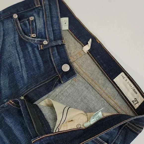 RAG & BONE "THE CATE MID-RISE SKINNY" Destroyed Jeans In "SHEFFIELD" - Picture 8 of 12